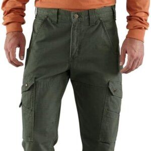Carhartt Ripstop Cargo Work Pants Men's 44 Green Relaxed Fit Utility Workwear